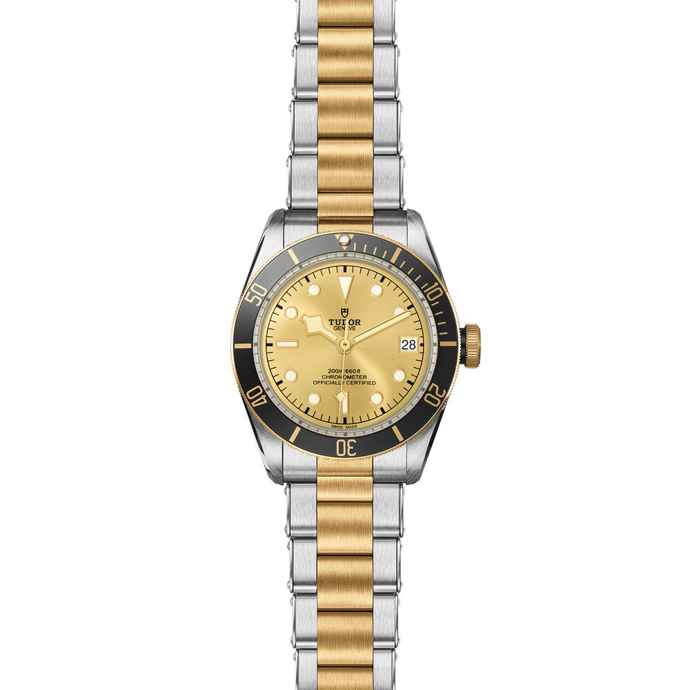 Pre-Owned TUDOR Black Bay S&G 41mm Gold Dial Steel Bracelet Watch