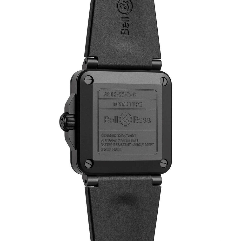 Bell & Ross BR 03 Diver Black Matte Ceramic 42mm Dial Rubber Strap Watch image number 3