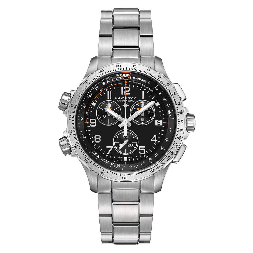 Hamilton Khaki Aviation X-Wind GMT Chrono Quartz 46mm GMT Black Watch