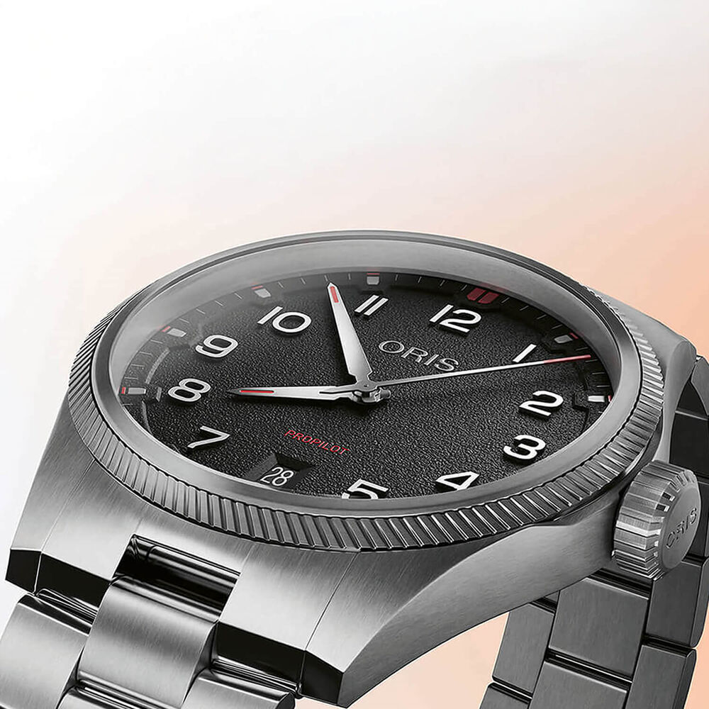 Oris ProPilot Date 41mm Black Dial Stainless Steel Bracelet Watch image number 6