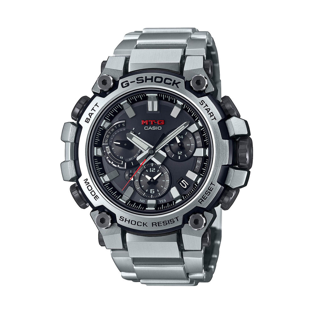 G-SHOCK MT-G 51.9mm Black Dial Steel Bracelet Watch