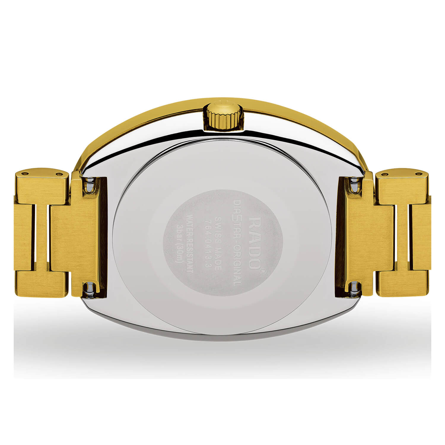 Rado Diastar 35mm Blue Index Yellow Gold PVD Case Watch