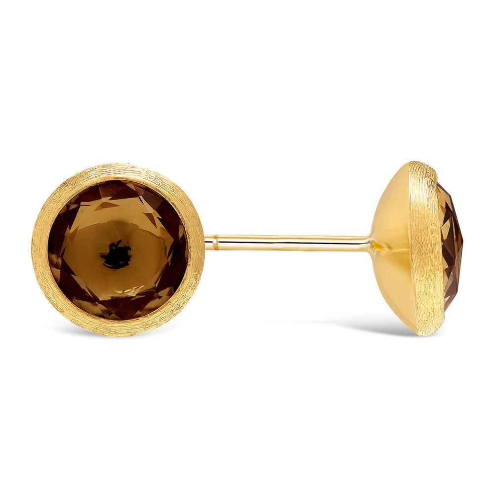 Marco Bicego Jaipur 18ct Yellow Gold and Citrine Petite Stud Earrings image number 1