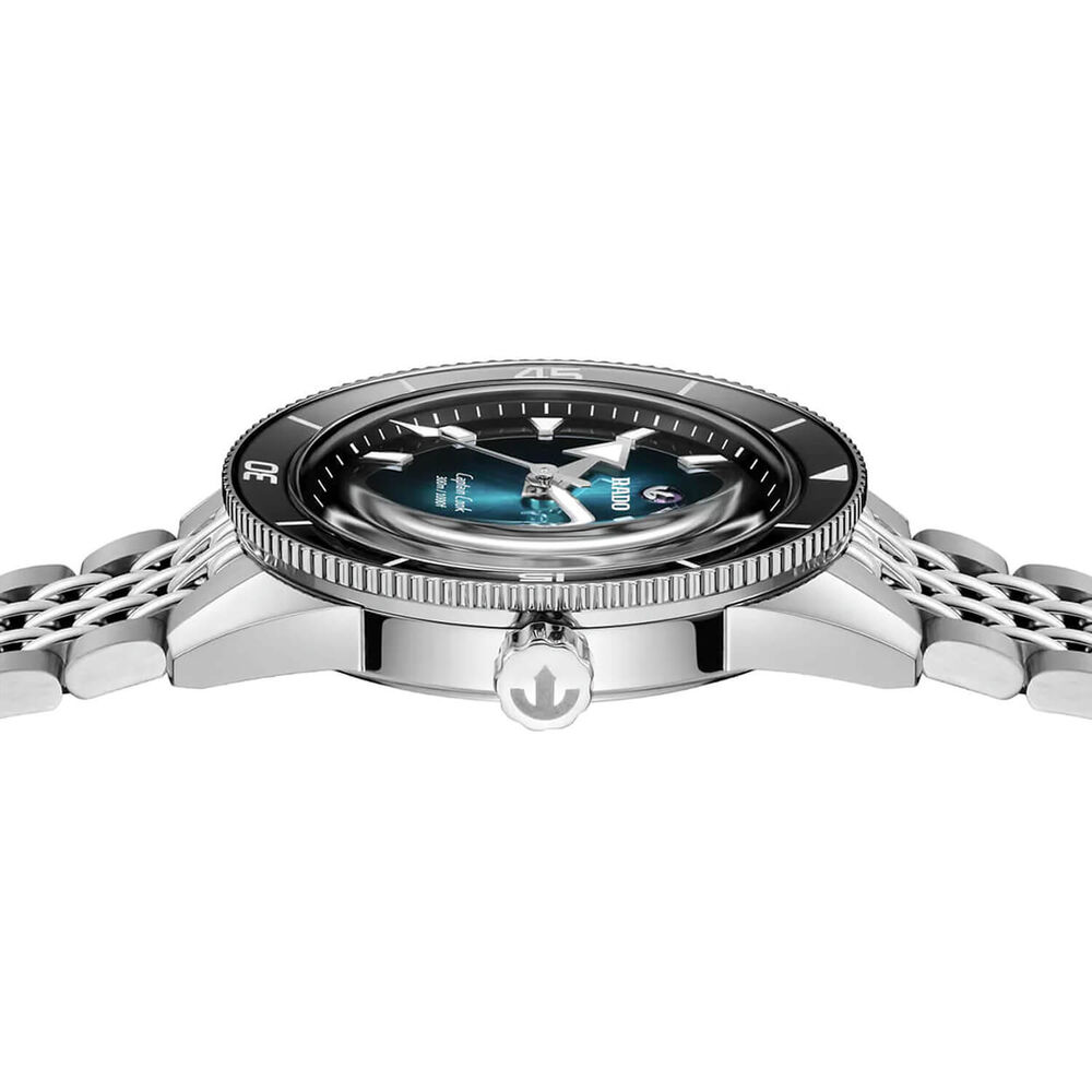 Rado Captain Cook Automatic 39mm Gradient Turqoise Dial Steel Bracelet Watch image number 2
