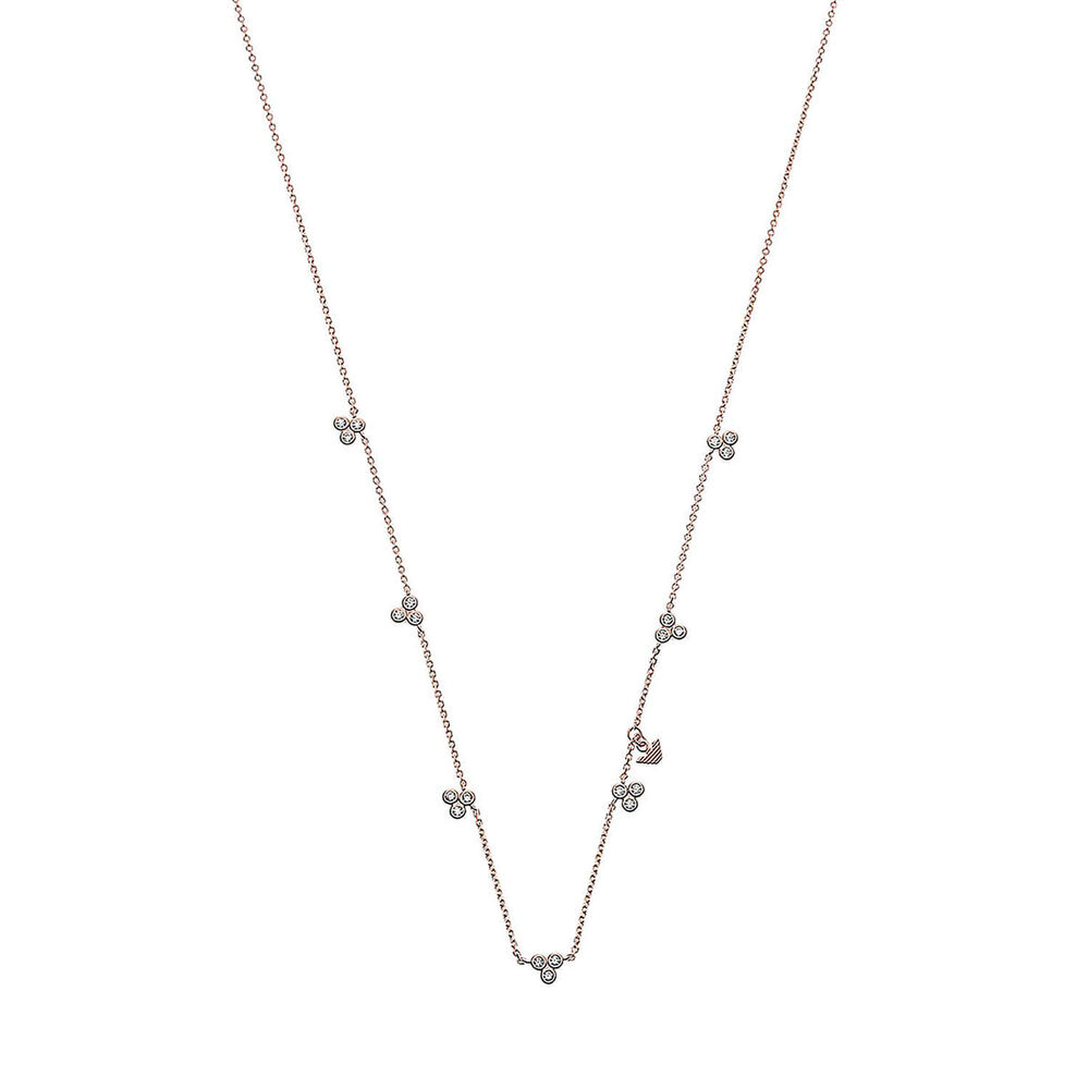 Emporio Armani Sentimental Rose Gold Crystal Necklace