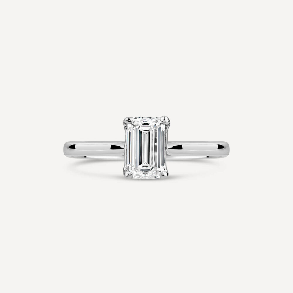 Born Platinum 1ct Lab Grown Emerald Cut Diamond Ring
