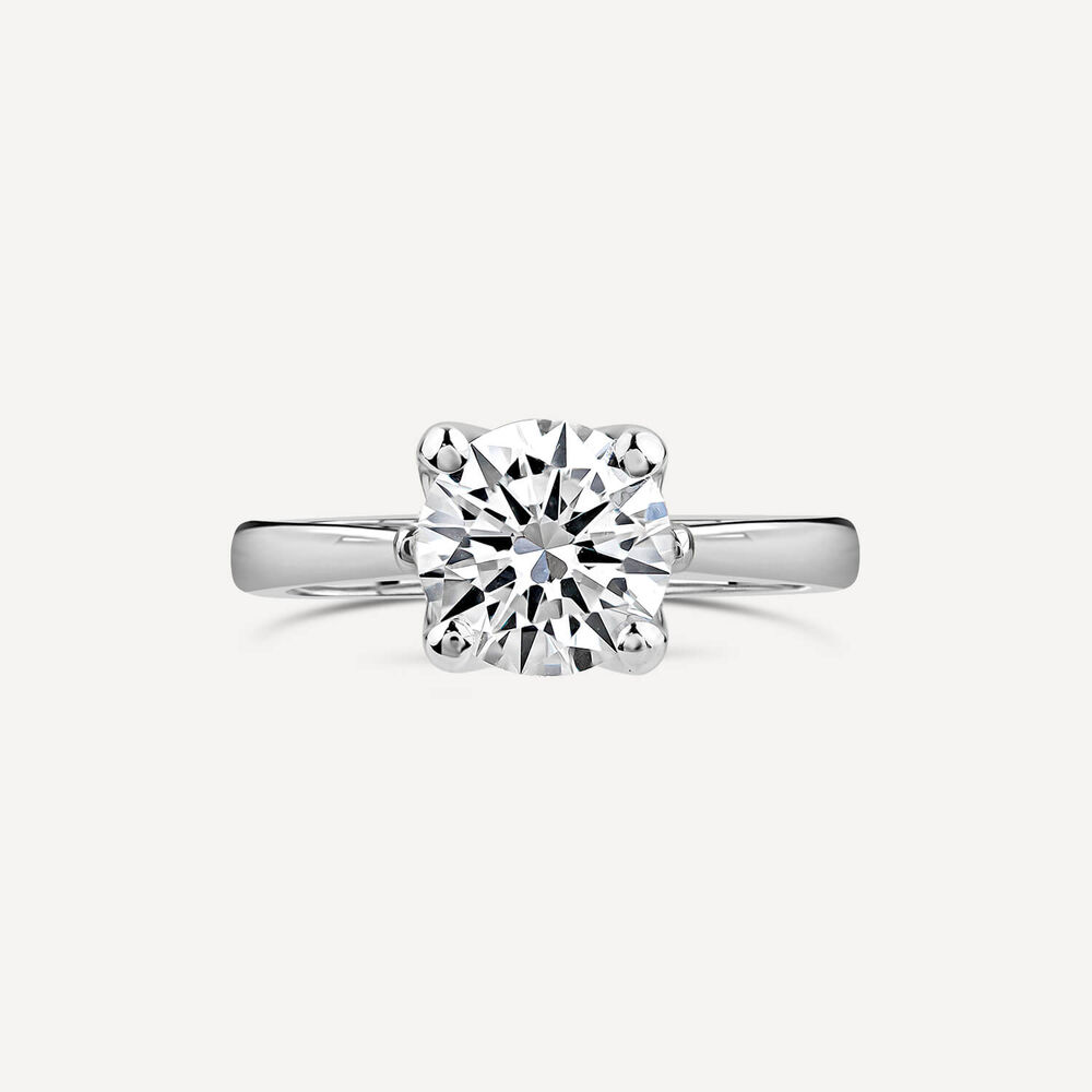 Born Platinum Lab Grown 1.70ct Round Solitaire Diamond Ring image number 1
