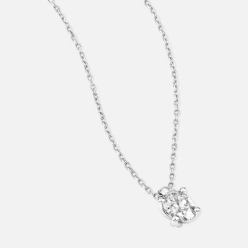 Born 9ct White Gold 0.50ct Lab Grown Oval Diamond Pendant