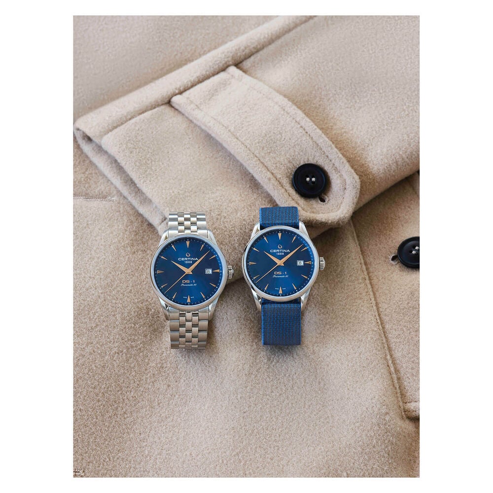 Certina DS-1 Powermatic 40mm Blue Dial Steel Case Bracelet Watch image number 7