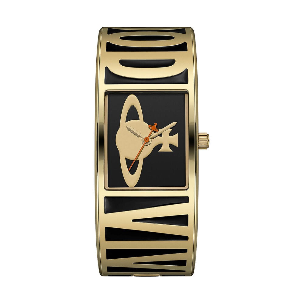 Vivienne Westwood Belvoir 25mm Black Dial Black & Gold Bangle Watch image number 0