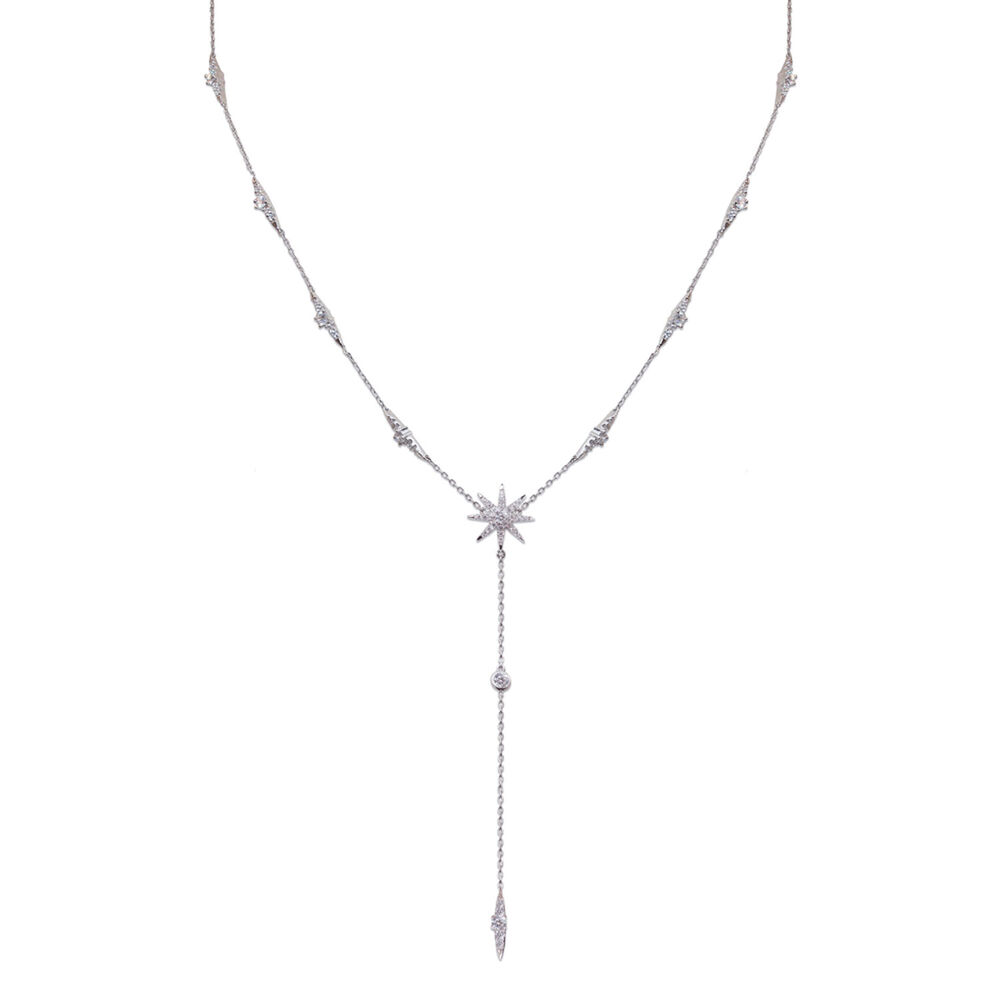 CARAT* London Stella Collection Sterling Silver  Mimosa drop Necklace
