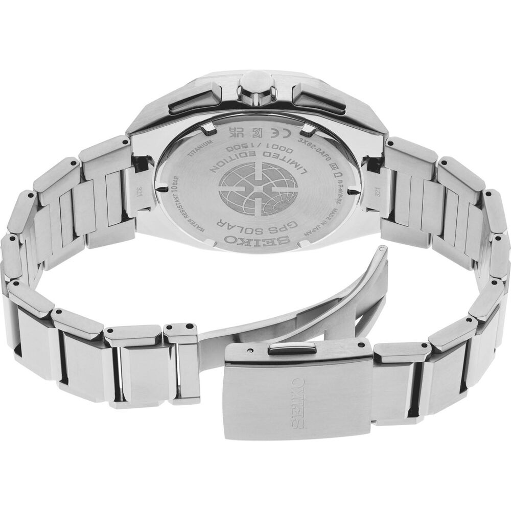 Seiko Astron Starfull Sky 3X GPS Solar Limited Edition 41mm Blue Dial Titanium Bracelet Watch image number 4