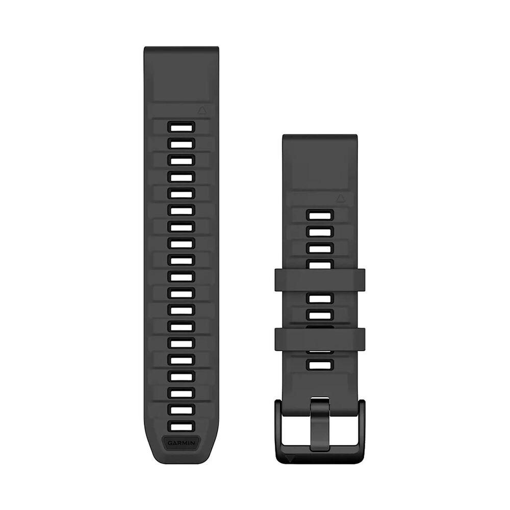 Garmin QuickFit® 22 Graphite & Black Silicone Watch Strap image number 0