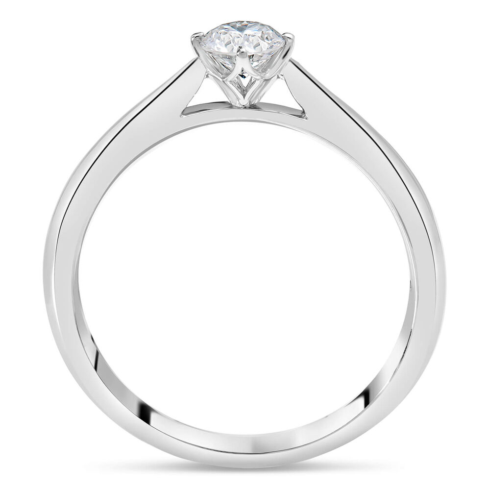 Northern Star 18ct White Gold 0.38ct Diamond Four Claw Solitaire Ring image number 2