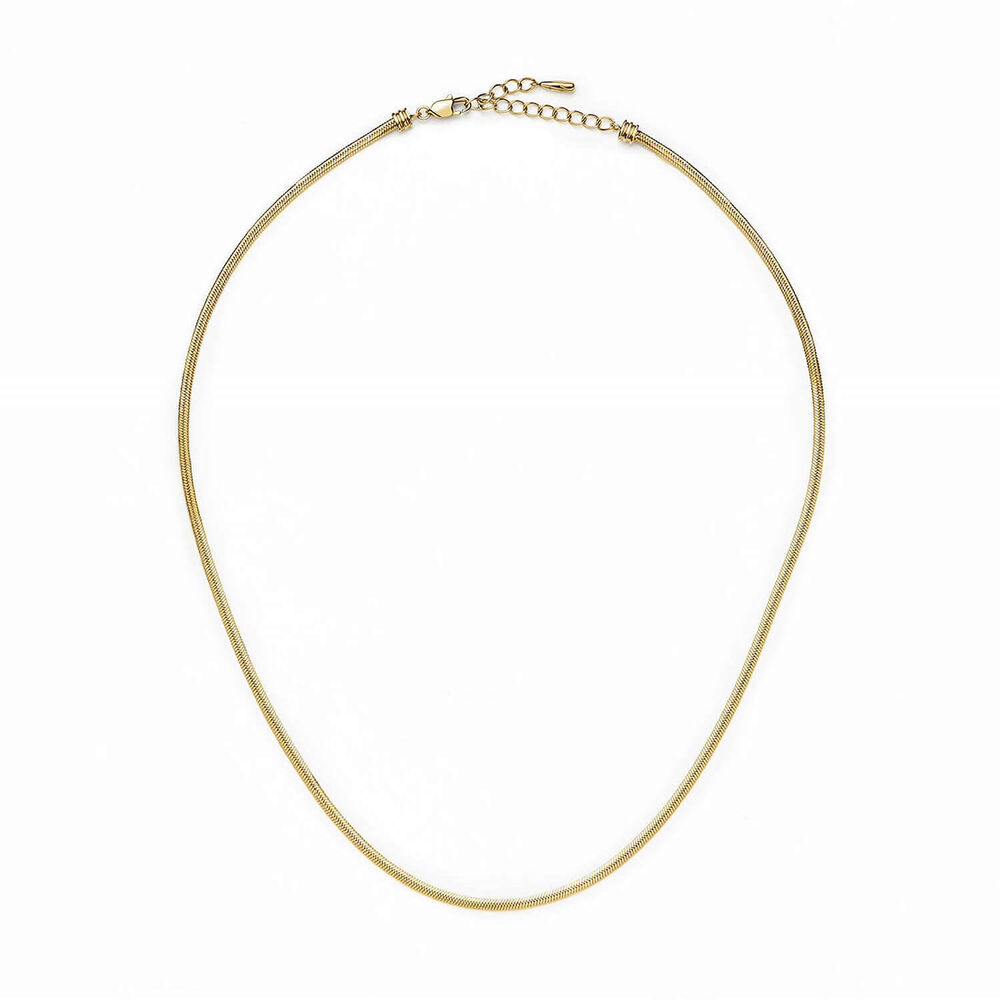 Missoma 18ct Gold Plated Steel Thin Snake Chain Necklace