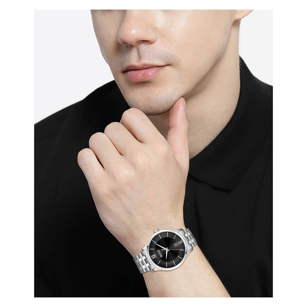 Hugo Boss Elite 41MM Black Dial Steel Case Bracelet Watch image number 6