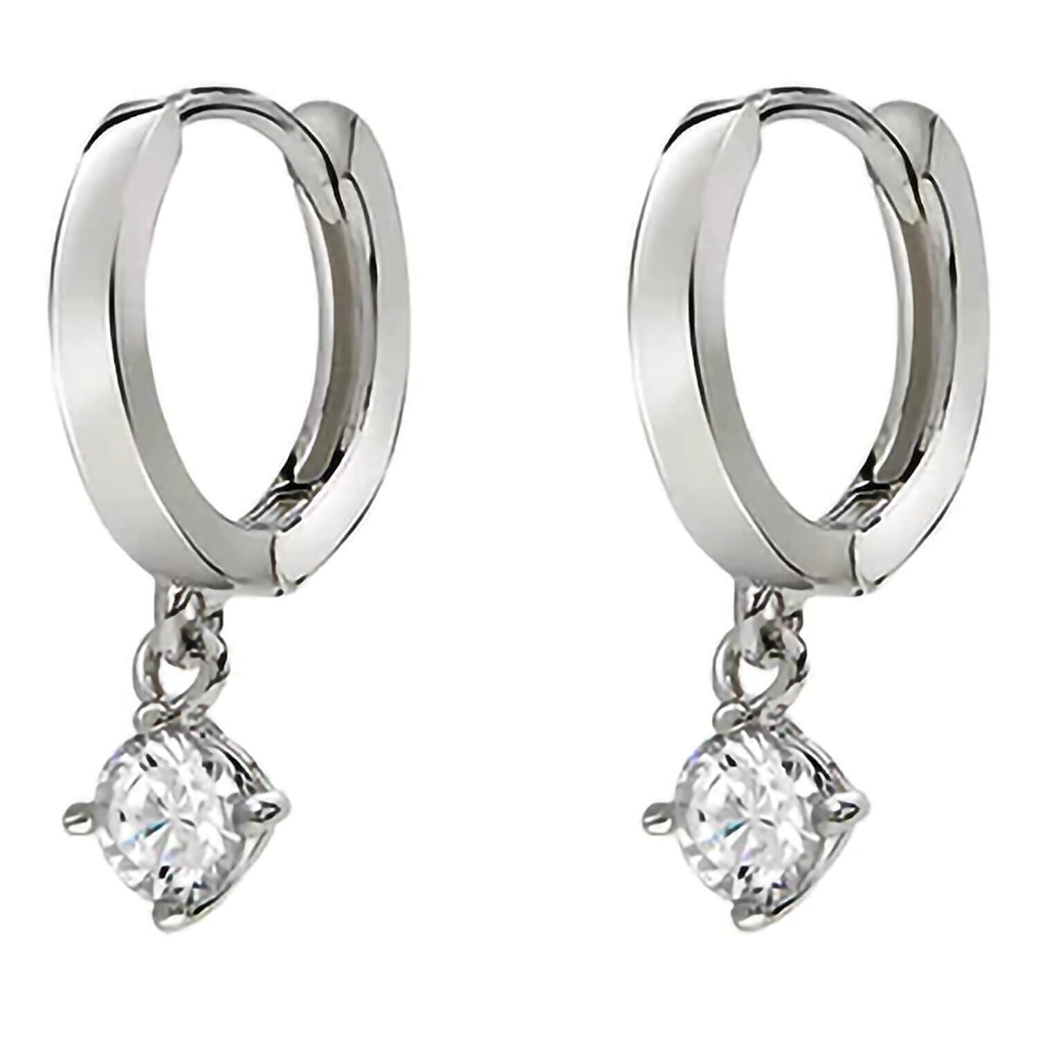 Cz hoop earrings white gold new arrivals