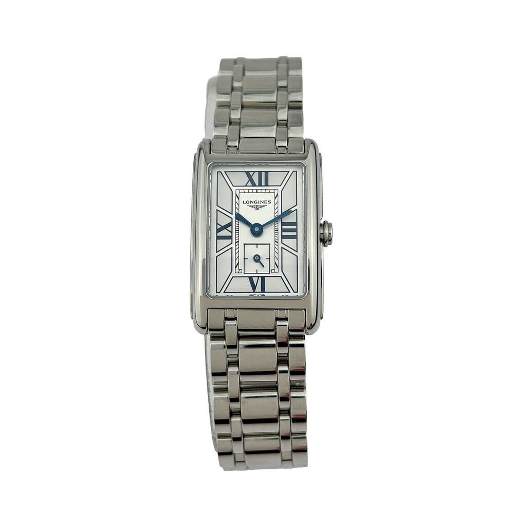 Pre-Owned Longines Elegance DolceVita 20.80x32mm Silver Dial Blue Detail Bracelet Watch image number 0