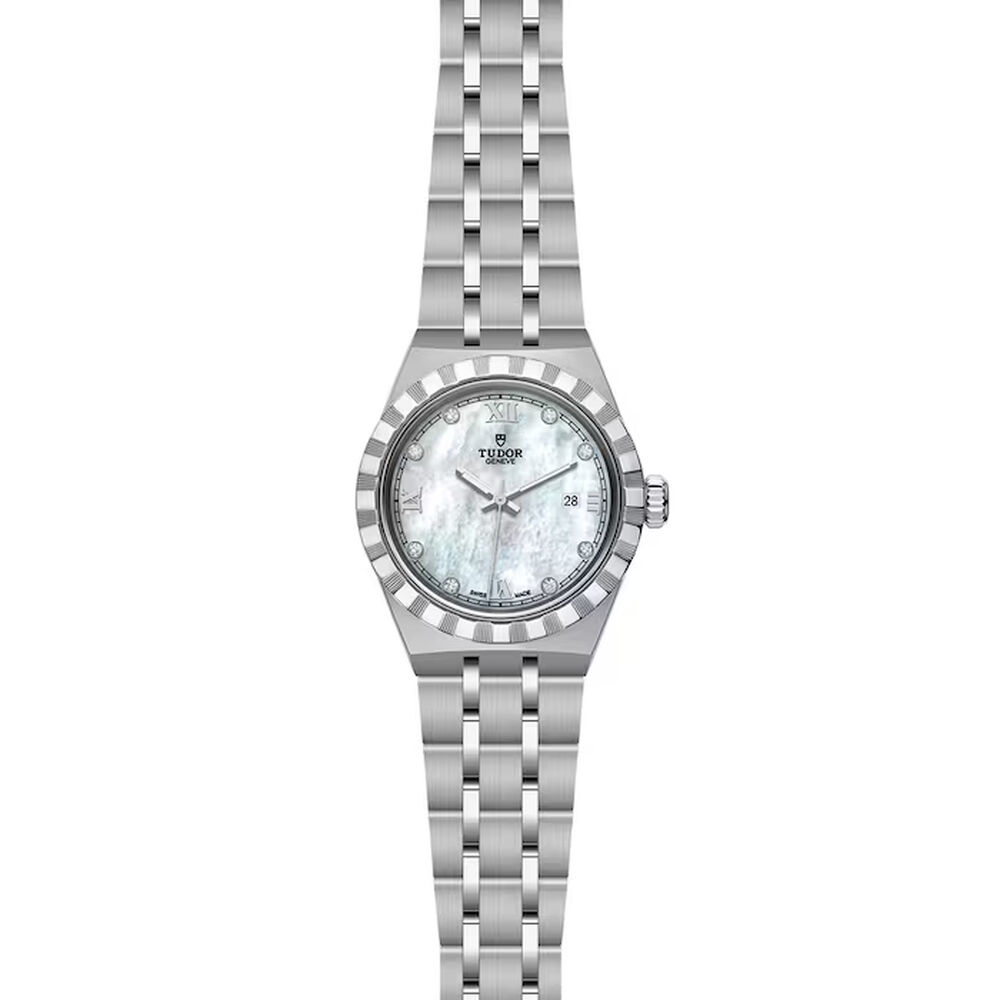 Tudor Royal 28mm White Mother of Pearl Dial Stainless Steel Bracelet Watch