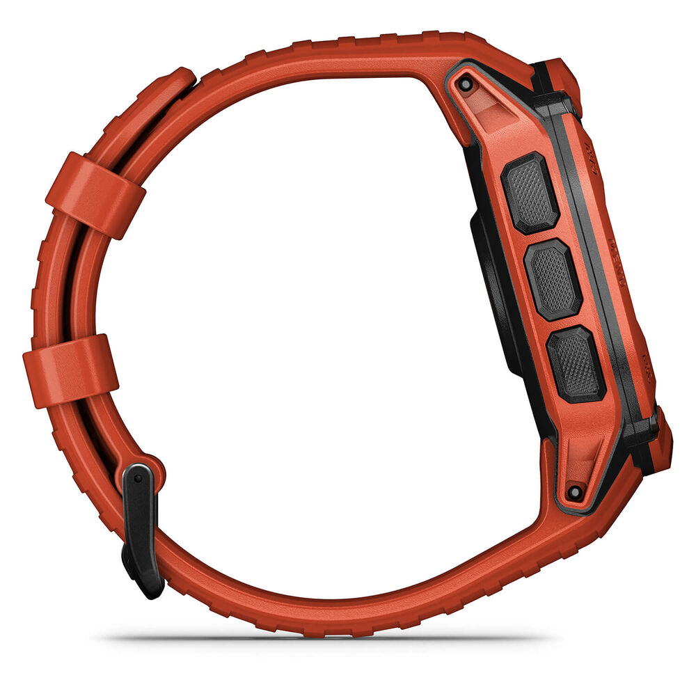 Garmin Instinct 2x Solar Flame Red 50mm Silicone Strap Watch image number 2