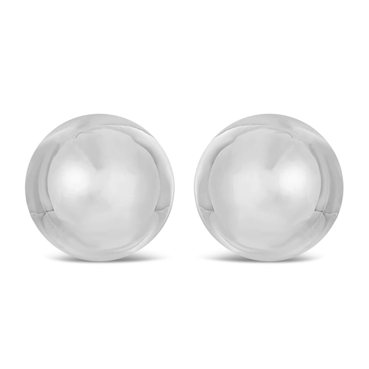 9ct White Gold 3mm Polished Ball Stud Earrings