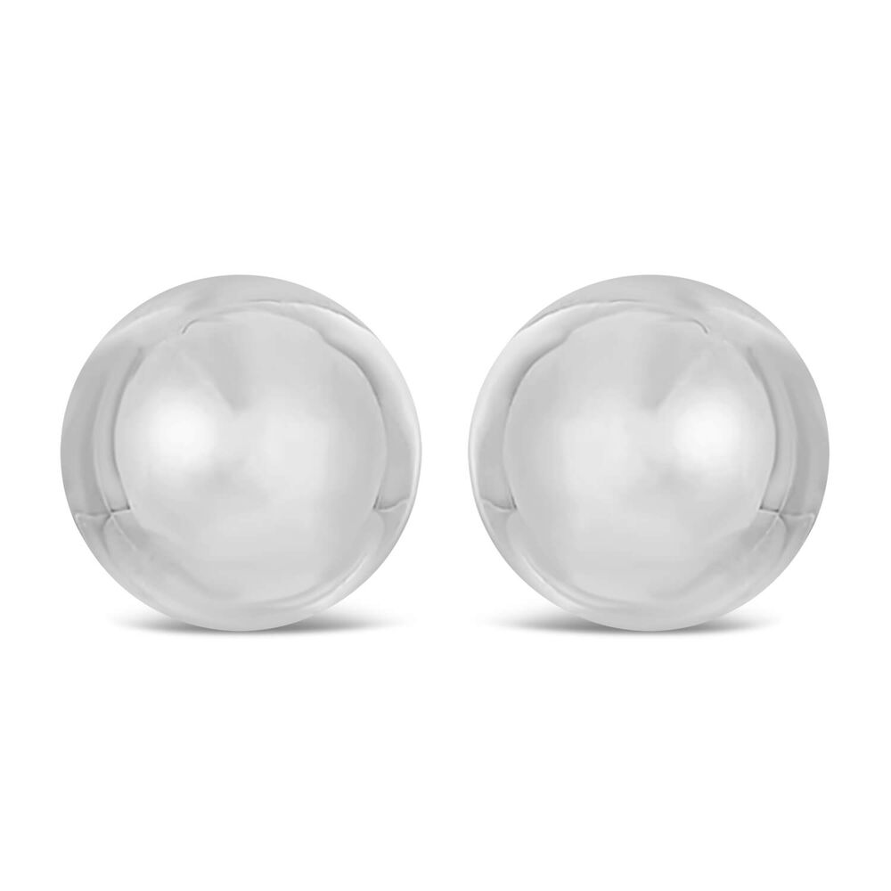 9ct White Gold 3mm Polished Ball Stud Earrings image number 0