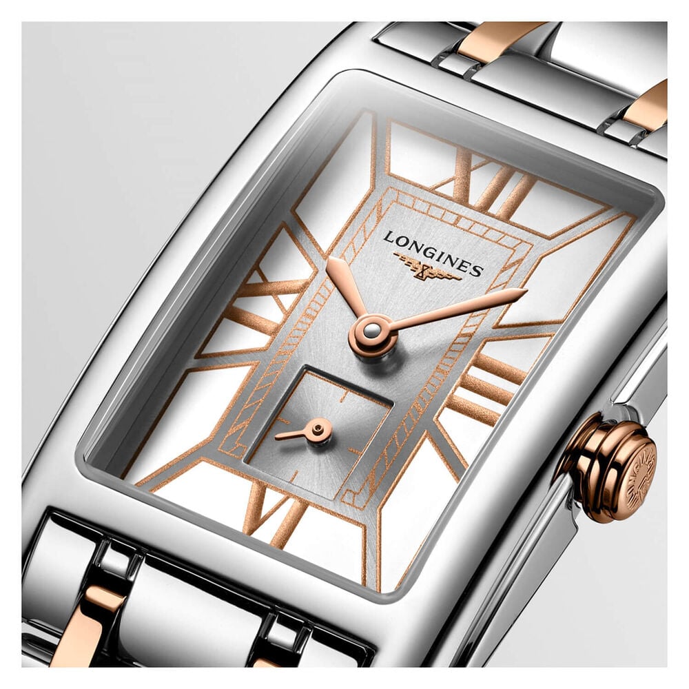 Longines Elegance DolceVita 20.80x32mm Beige Dial Rose Gold Detail Bracelet Watch image number 4