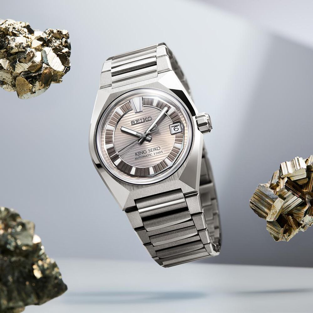 Seiko King Seiko VANAC "Tokyo Highway" Silvertone 41mm Silver Dial Titanium Bracelet Watch
