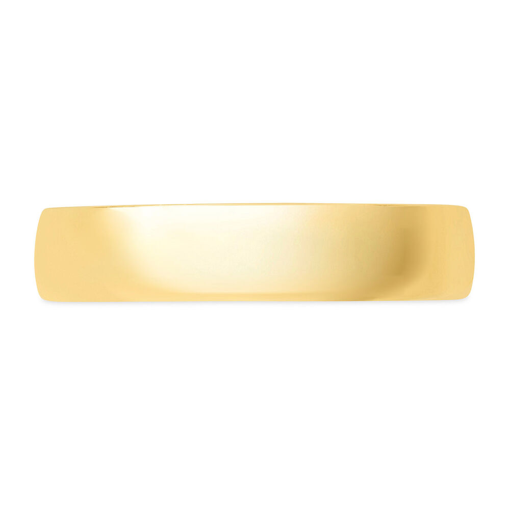 18ct gold 4mm classic court plain wedding ring