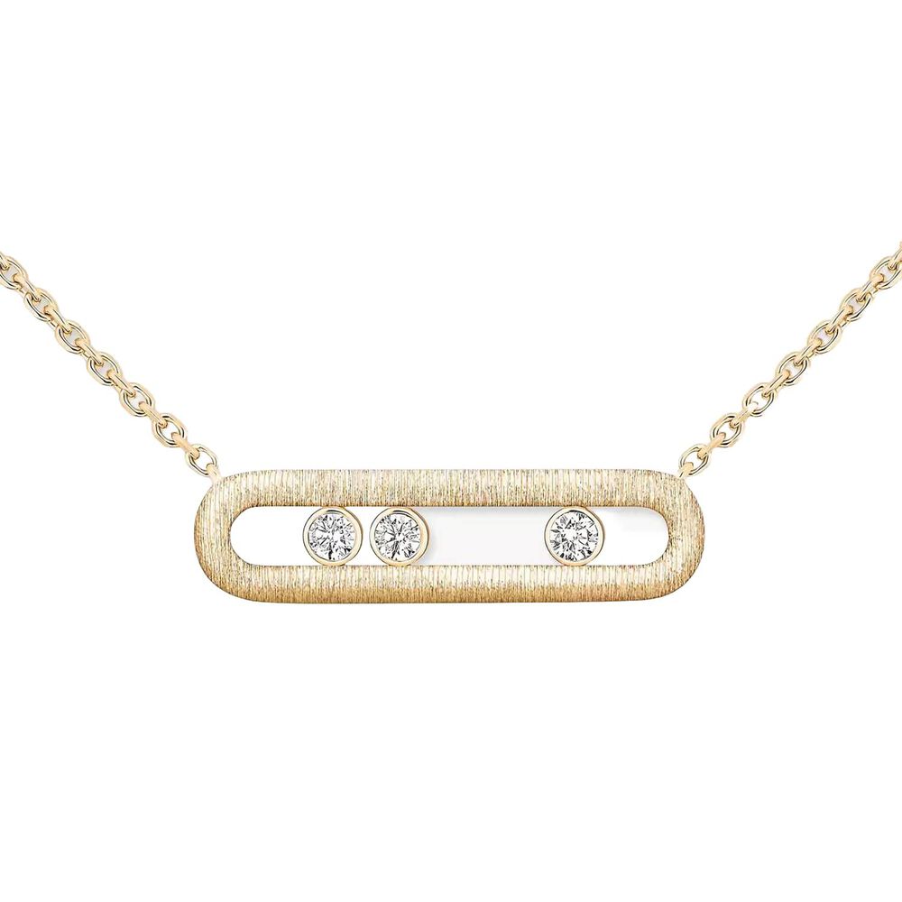 Move Classic Cisele Yellow Gold 0.20ct Diamond Necklace image number 0