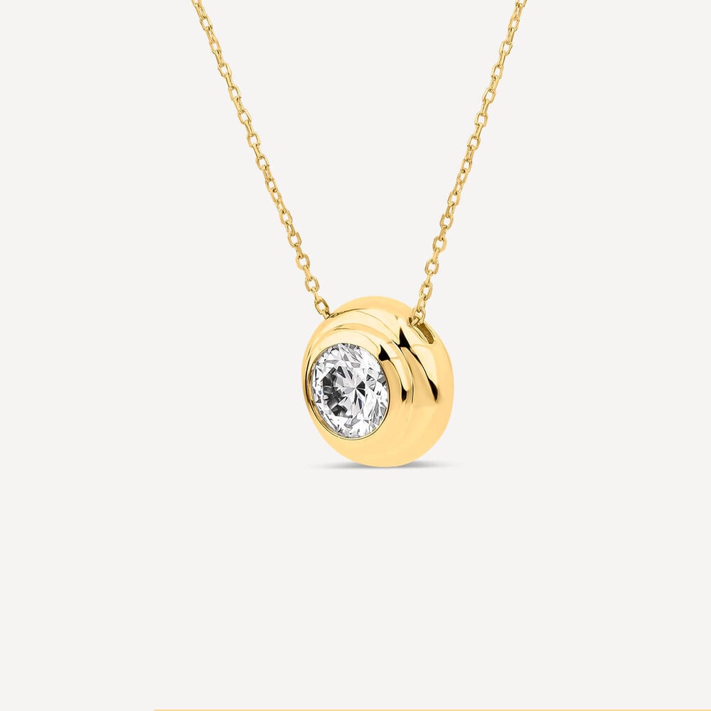 Born Orbit 9ct Yellow Gold Lab Grown 1.00ct Round Diamond Pendant