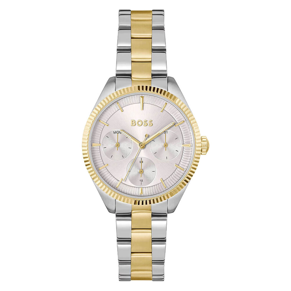 BOSS Sage Sport 34mm Silver Dial Two Tone Steel Bracelet Watch image number 0