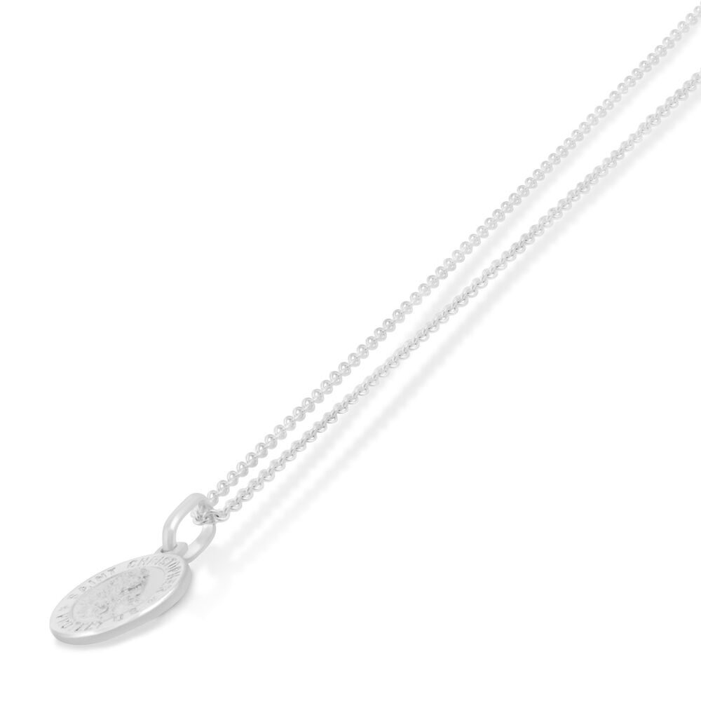 Sterling Silver Small St Christopher Pendant (Chain Included) image number 1