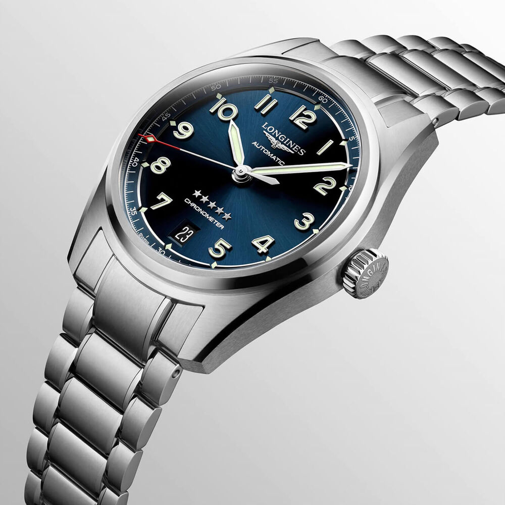 Longines Avigation Spirit 37mm Automatic Blue Dial Steel Case Bracelet Watch