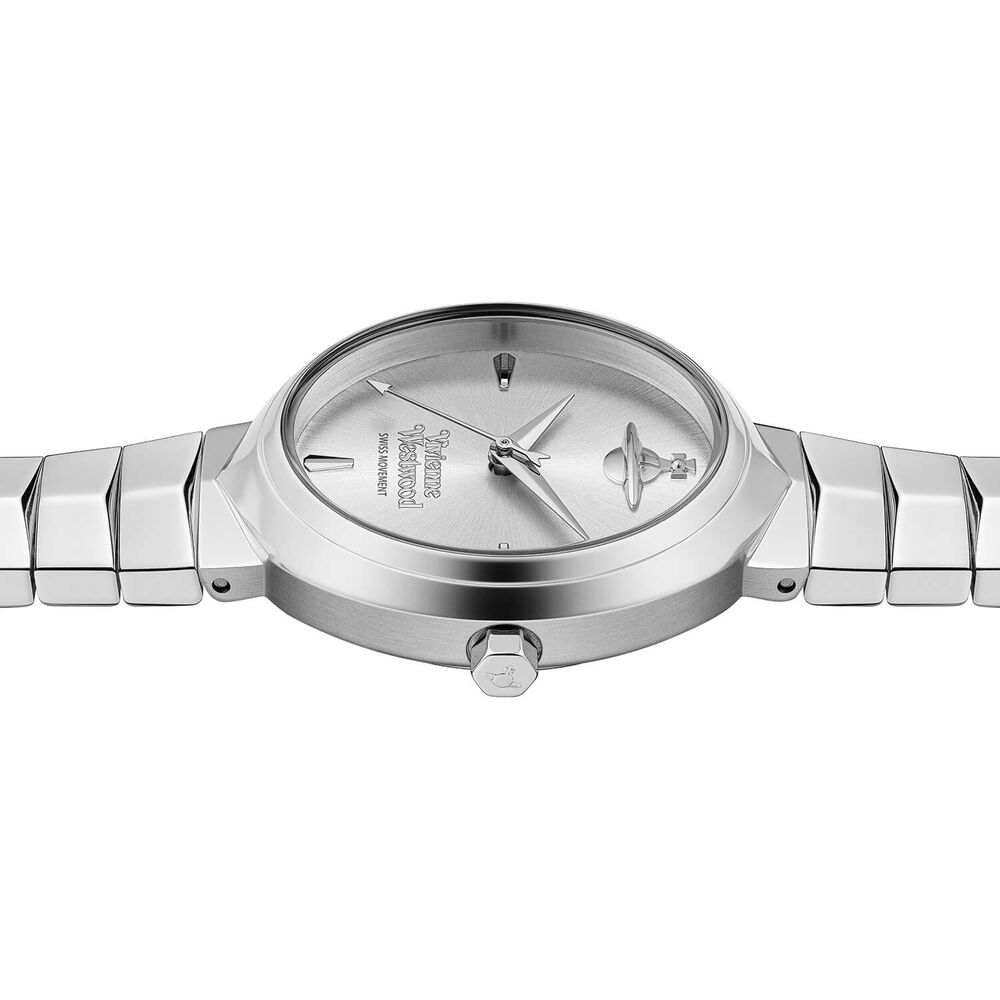 Vivienne Westwood Armour 28mm Silver Dial Steel Bracelet Watch image number 3