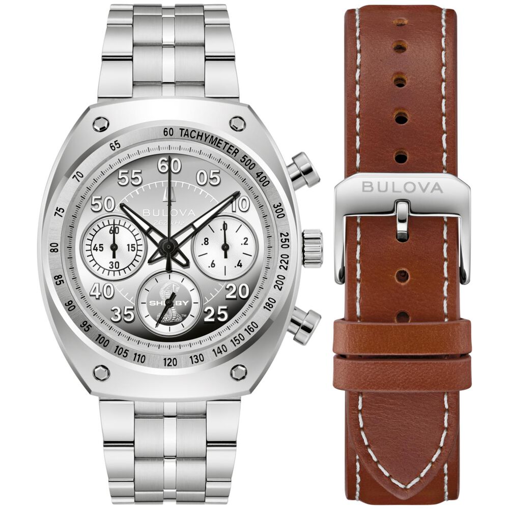 Bulova Shelby Racer Daytona Coupe 40mm Steel Case Bracelet Watch