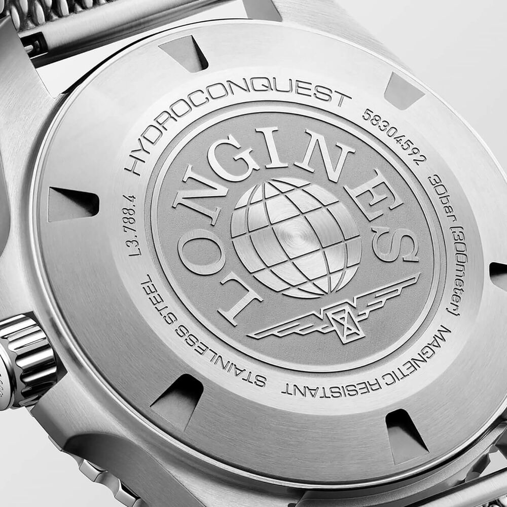 Longines Hydroconquest 42mm Frosted Blue Dial Stainless Steel Bracelet Watch