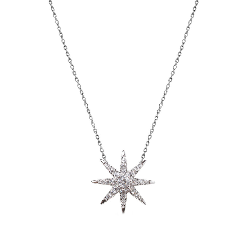 CARAT* London Stella Collection Sterling Silver Atrias Pendant & Chain