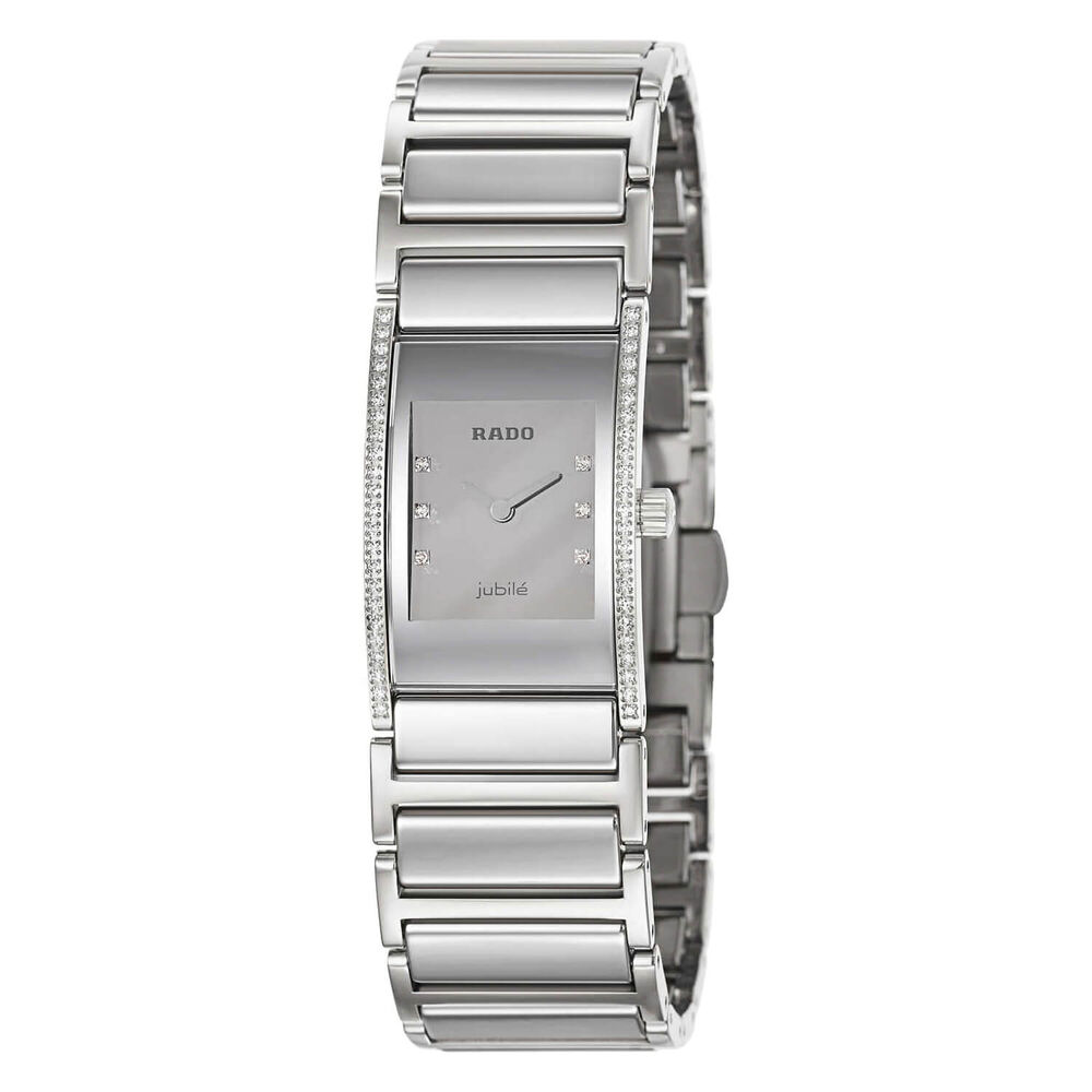 Pre-Owned Rado Integral Silver Dial Ceramic Bracelet Watch