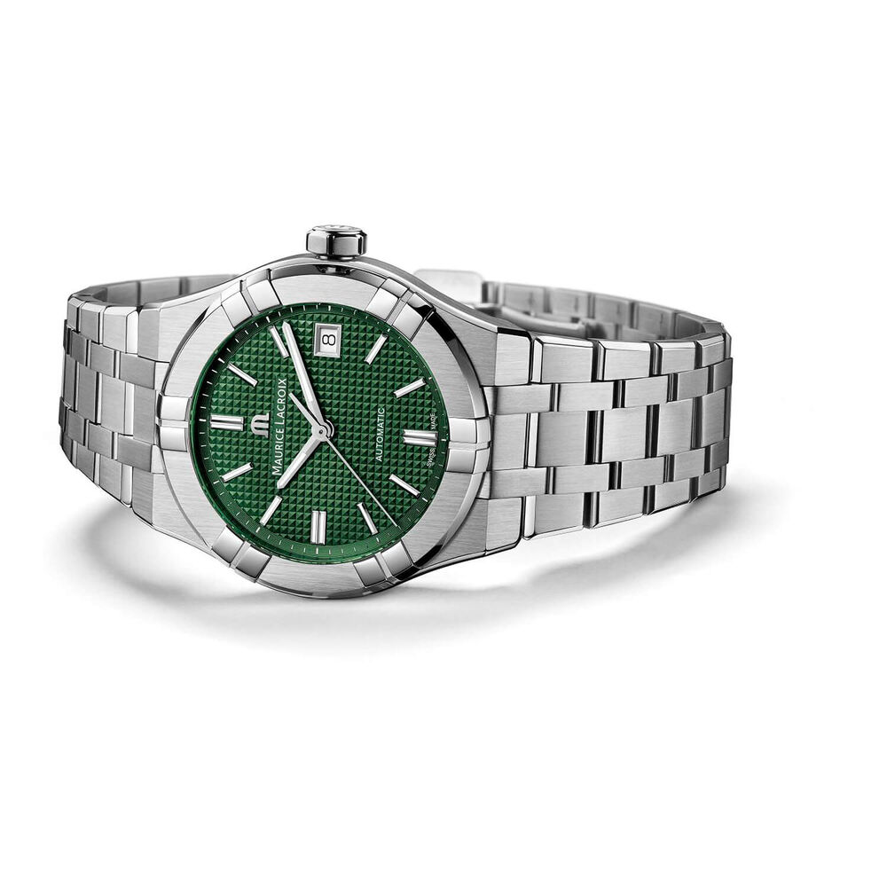 Maurice Lacroix Aikon 39mm Automatic Green Dial Steel Bracelet Watch