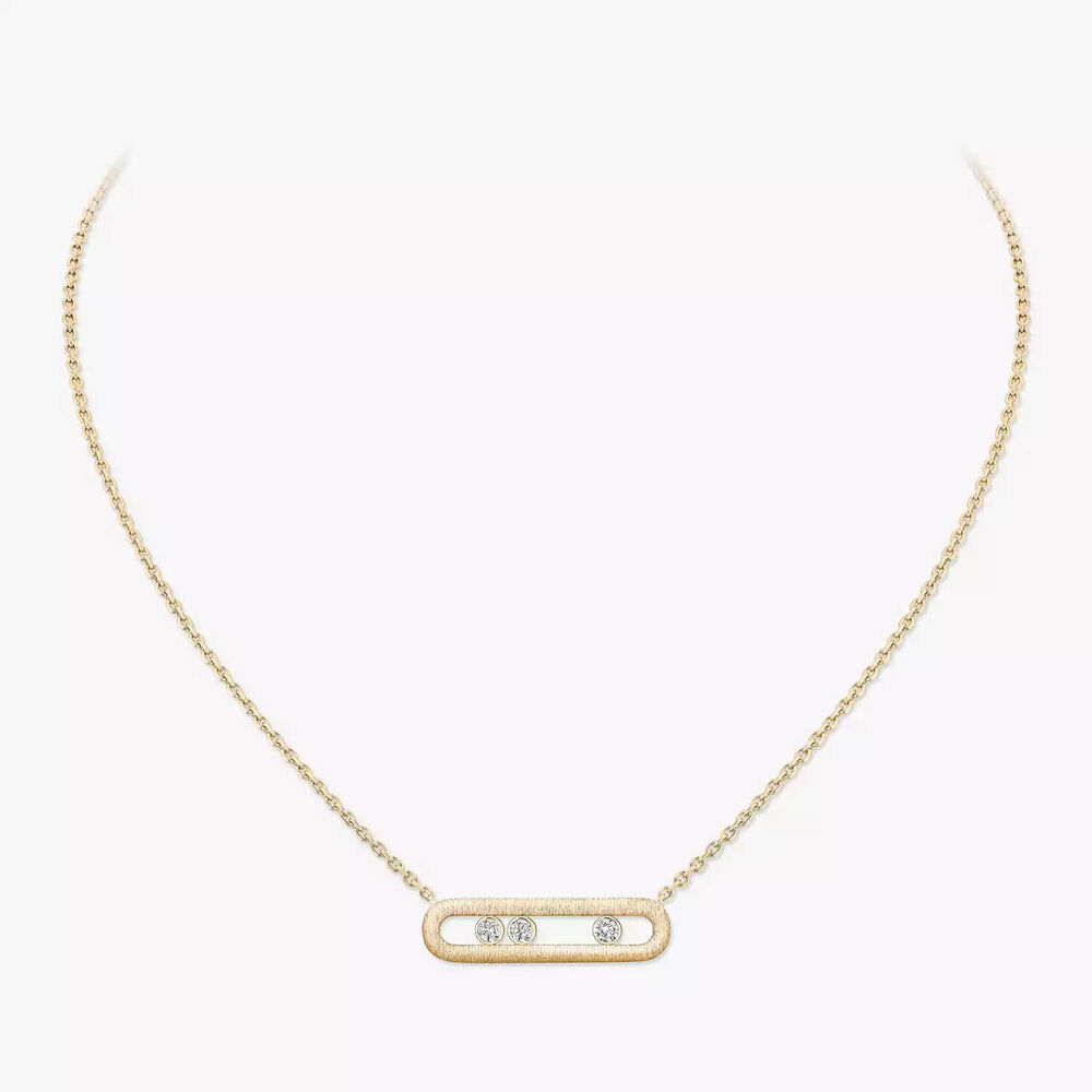 Move Classic Cisele Yellow Gold 0.20ct Diamond Necklace image number 1