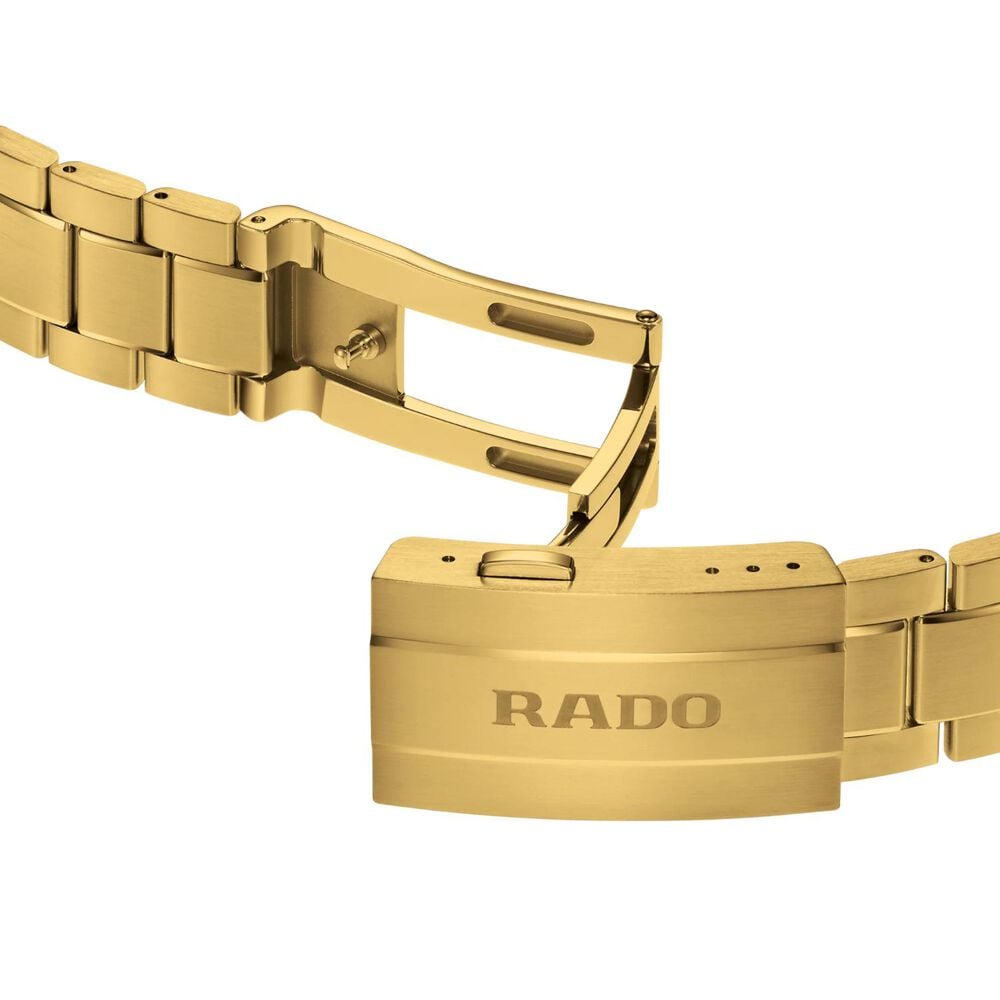 Rado Hyperchrome 41.5mm Green Sunray Dial Gold Tone Steel Bracelet Watch