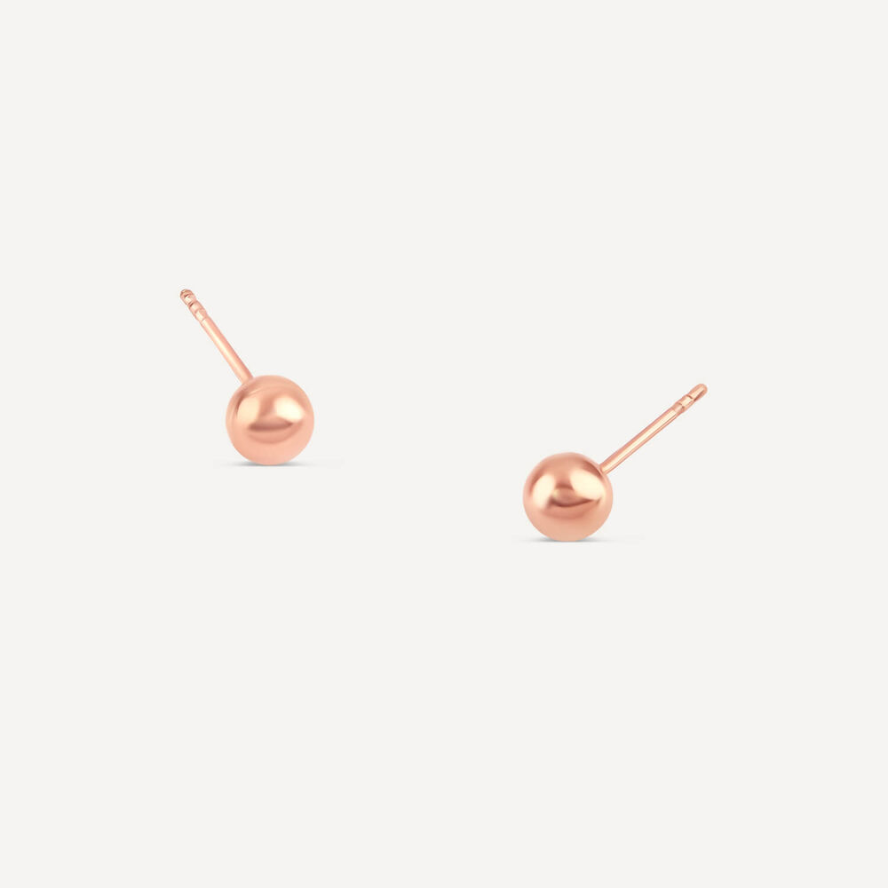 9ct Rose Gold 5mm Ball Stud Earrings