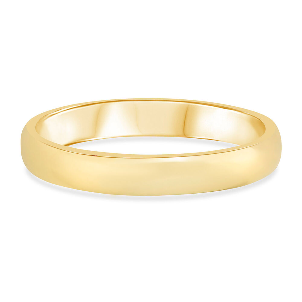 Ladies' 9ct gold 3mm superior court wedding ring image number 3