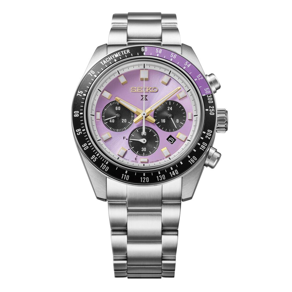 Seiko 145th Anniversary Speedtimer Solar Chronograph Limited Edition Edo Purple Watch