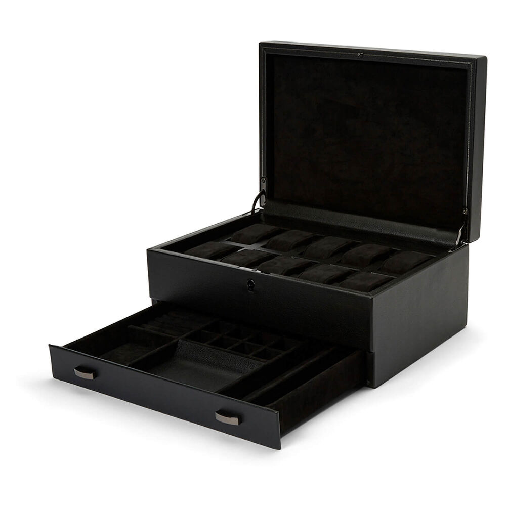 WOLF BRITISH RACING 10pc Black Drawer Watch Box image number 2