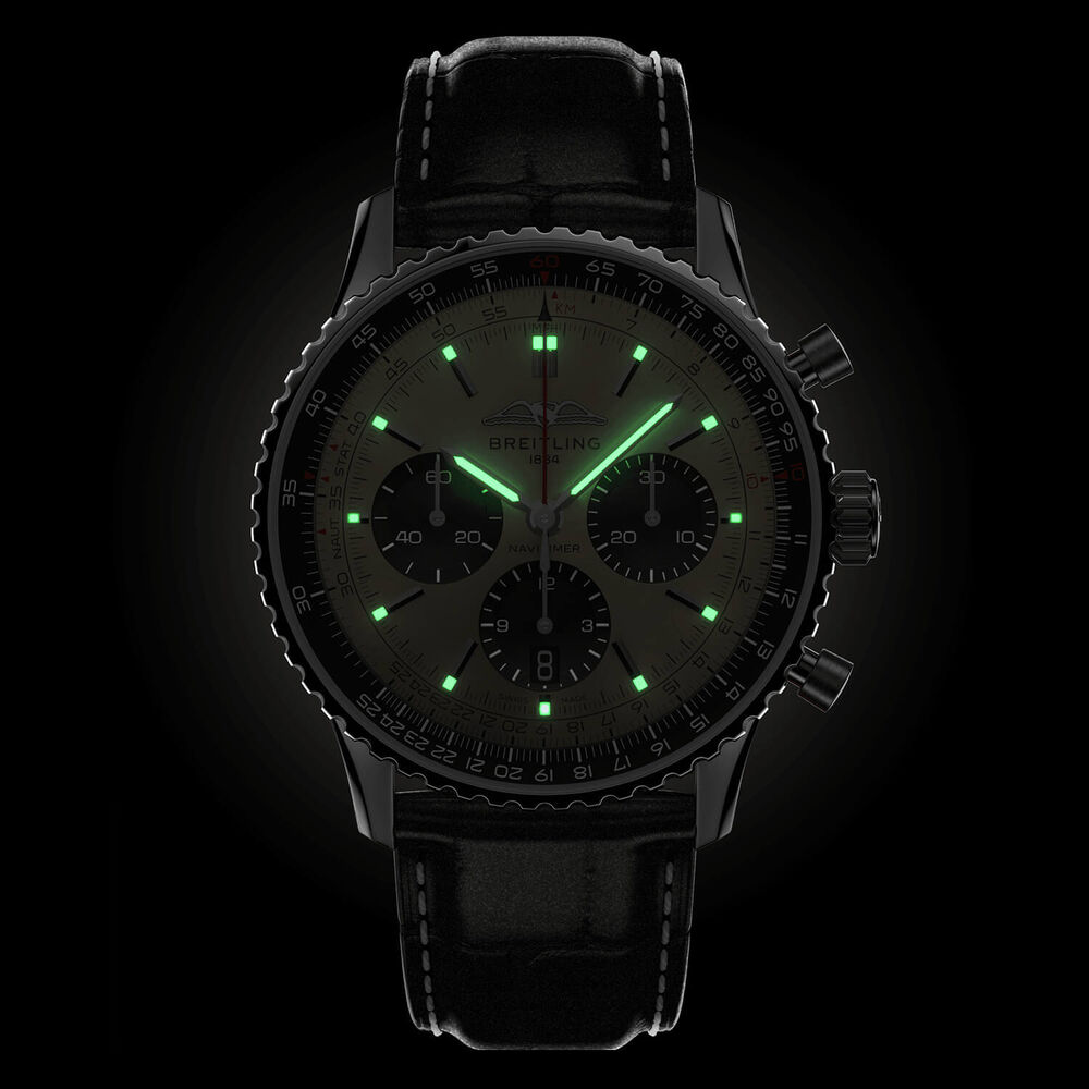 Breitling Navitimer B01 Chronograph 43 Copper Dial Black Details Black Strap Watch image number 5