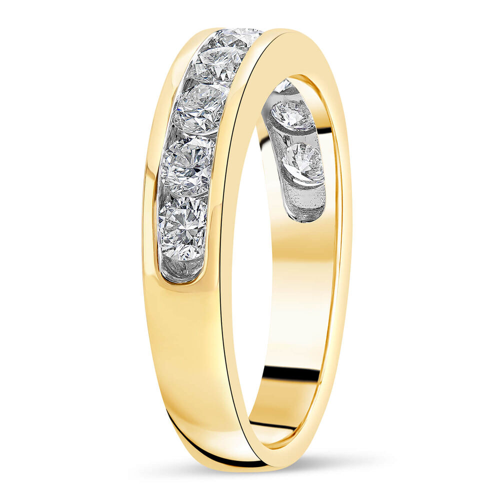 18ct gold 1.00 carat diamond channel set eternity ring image number 3