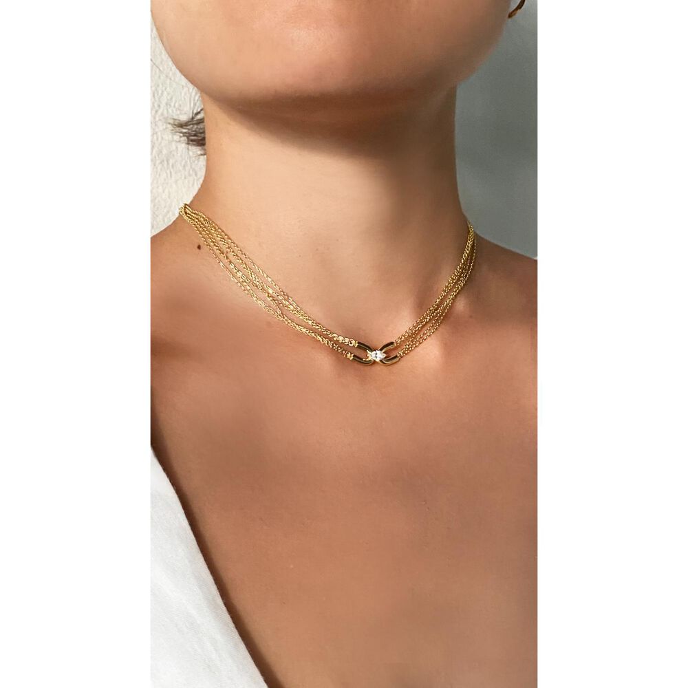 CARAT* London Cyndi Yellow Gold Vermeil Necklace image number 3