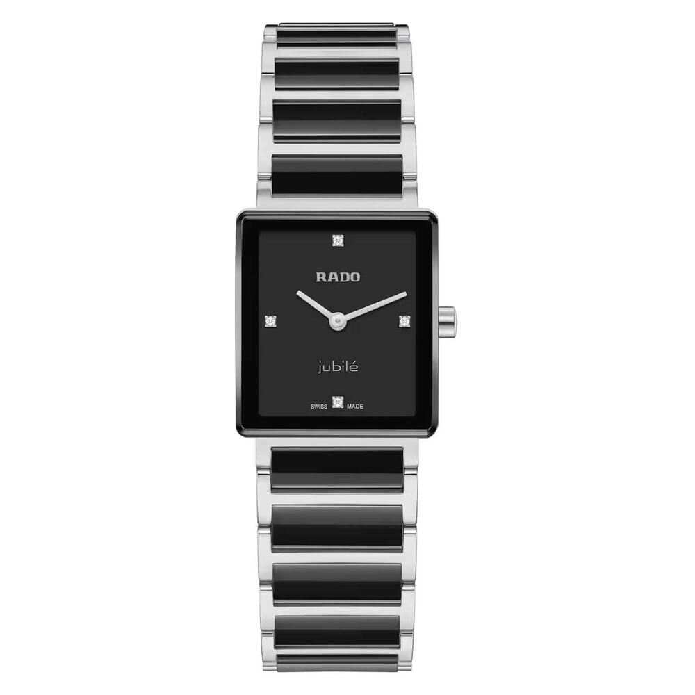 Rado Integral Diamonds 23mm Black Dial Diamond Dots Steel & Ceramic Bracelet Watch image number 0